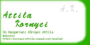 attila kornyei business card